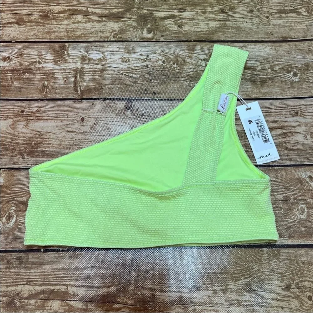 NWT Frankie’s Bikinis zuma brikini top in sundance bright lemon lime